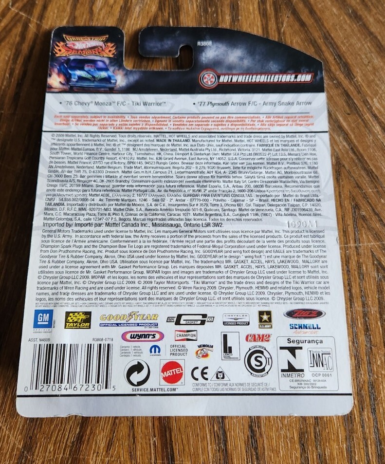 2009 Hot Wheels Drag Strip Demons 76 Chevy Monza F/C Tiki