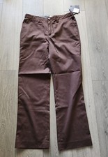 Liz Claiborne Hepborne Chino Pants Women's 12 Brown 35 x 31.5 Stretch NWT