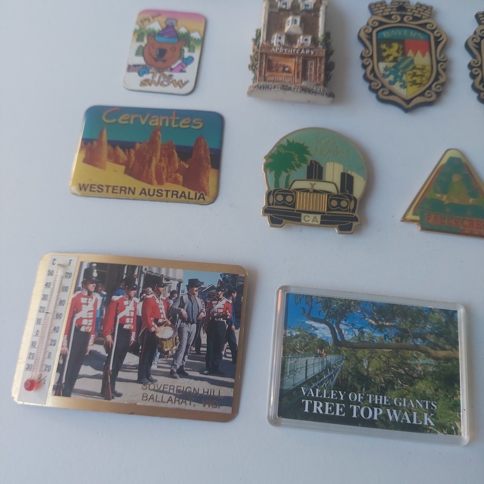 Vintage & Rare Collection Of Fridge Souvenirs Australian