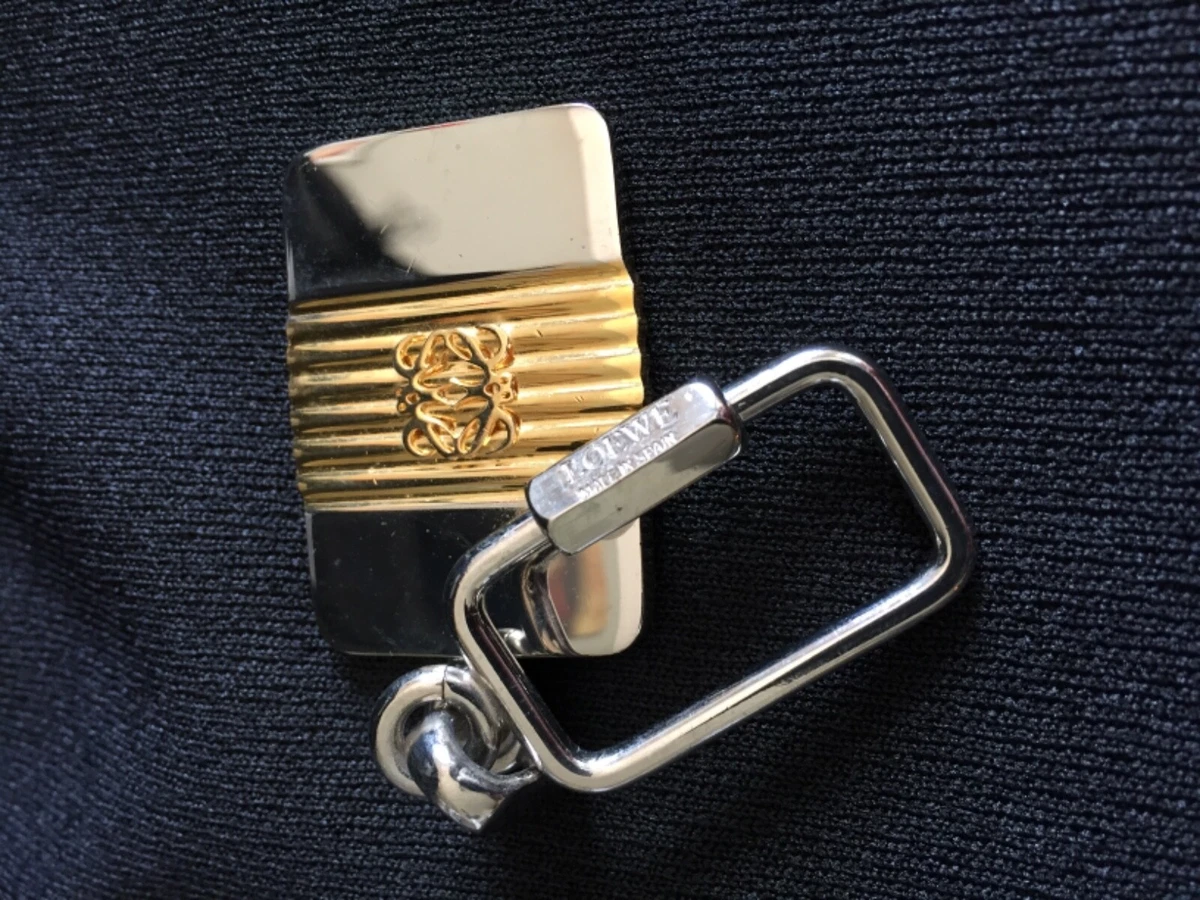 良品‼️LOEWE ♡ Vintage ♡ Keyring Anagram keyring Gold - LOEWE