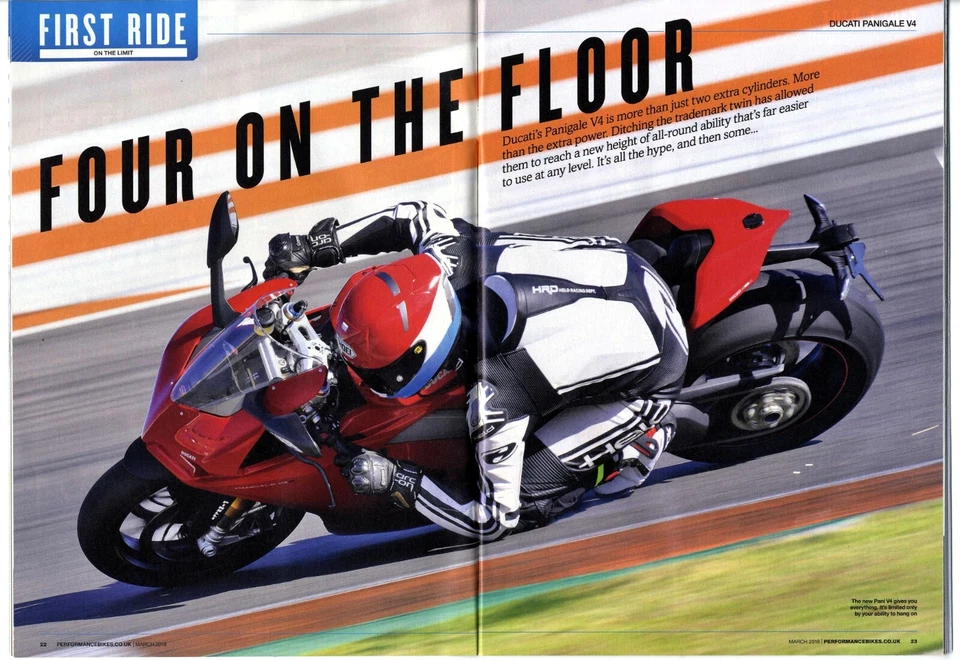 PERFORMANCE BIKES MAGAZINE MARCH 2018-DUCATI PANIGALE V4 / DUCATI X-DIAVEL / V4 - Image 4 of 4