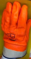 Safeguard Orange PVC Glove Safety Cuff For Garbage pick up and oil