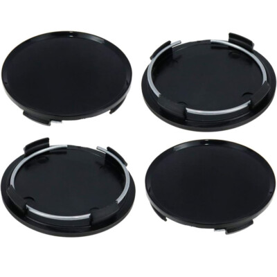 2 1/2'' Wheel Center Hub Caps Gloss Black Universal Rim Cover Car SUV Accessories