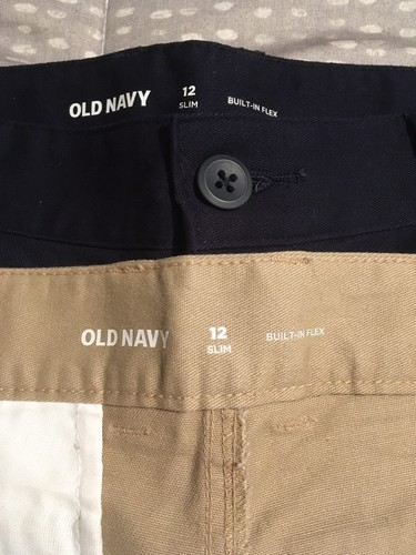 Girls Old Navy Slim Built-In-Flex Girls Shorts Navy And Khaki Size 12 - Picture 4 of 6