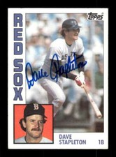 1984 Topps Boston Red Sox 653 Dave Stapleton Signed Auto Autograph BXCP38