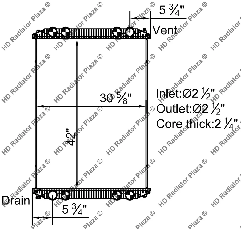 Radiator For Freightliner 03-07 Century Class CST 112 120 Columbia FLD120 M2 Foto 2 de 4