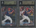 Lot Of (2) 2018 Topps Chrome Update #HMT55 Juan Soto Nationals RC Rookie BGS 10