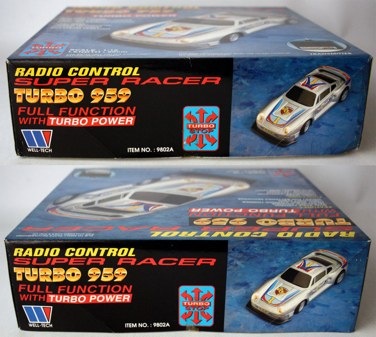 VINTAGE 80'S PORSCHE TURBO 959 SUPER RACER 1:16 RADIO CONTROL CAR
