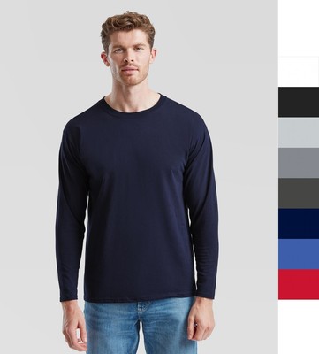 10er Pack Fruit of the Loom Herren langarm Shirt Longsleeve Valueweight LS T