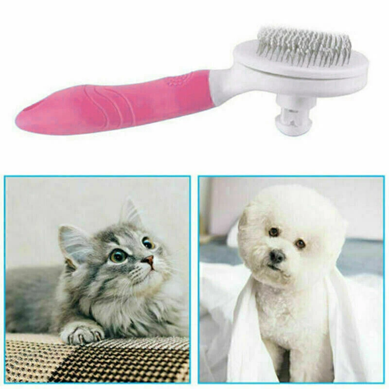 Pet Dog Cat Hair  Brush Grooming Slicker Self Cleaning For  Newfoundland - Image 4 of 4