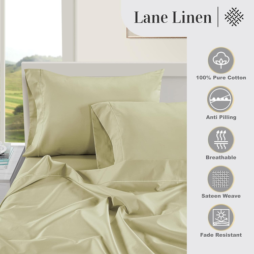 100% Egyptian Cotton Bed Sheets - 1000 Thread Count 4-Piece Calking Set Long Sta - Bild 5 von 9