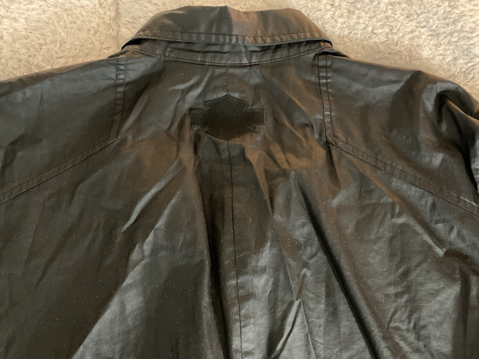 Harley Davidson Solid Black Shirt Jacket Mens But… - image 15