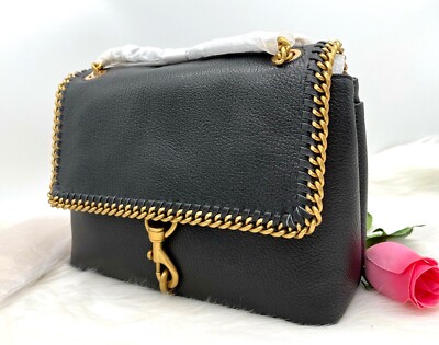 AUTH. Rebecca Minkoff NWT Black Backpack with Gold Chain Julian Backpack - Black Leather - Rebecca Minkoff main image 3