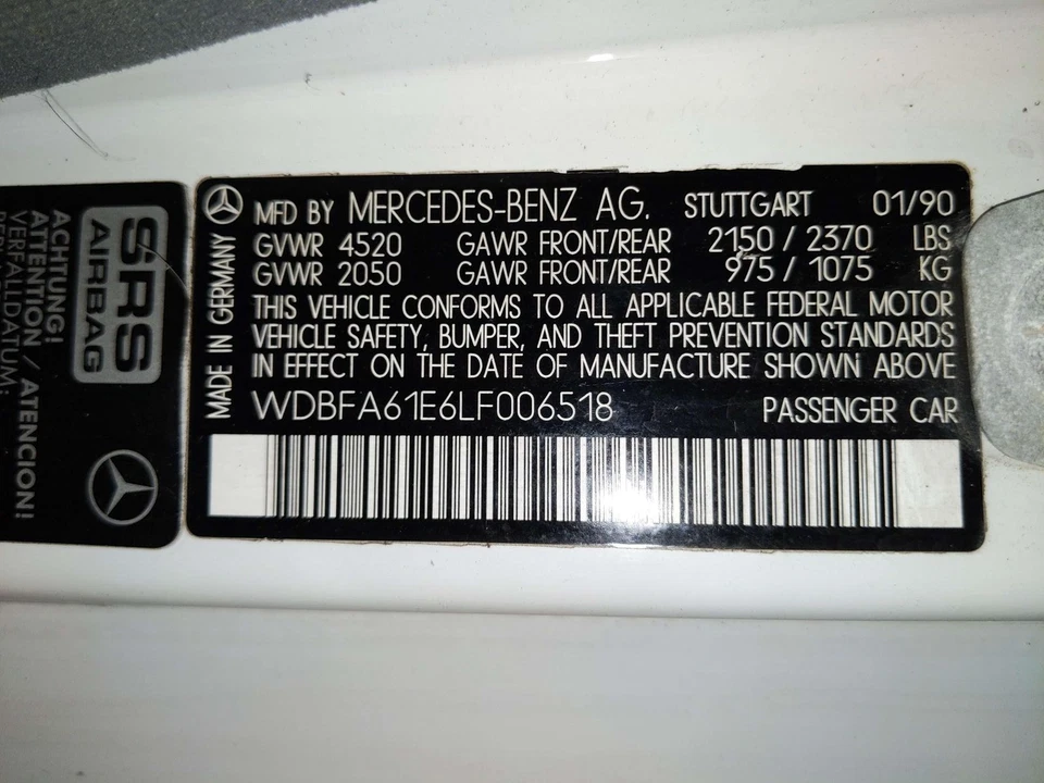 1990 Mercedes 300Sl Rear Carrier Differential Case Assembly 90K Miles 3.69 92 93 - Изображение 3 из 4