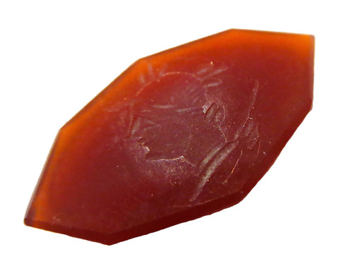 INTAGLIO Vintage CARNELIAN Agate WARRIOR