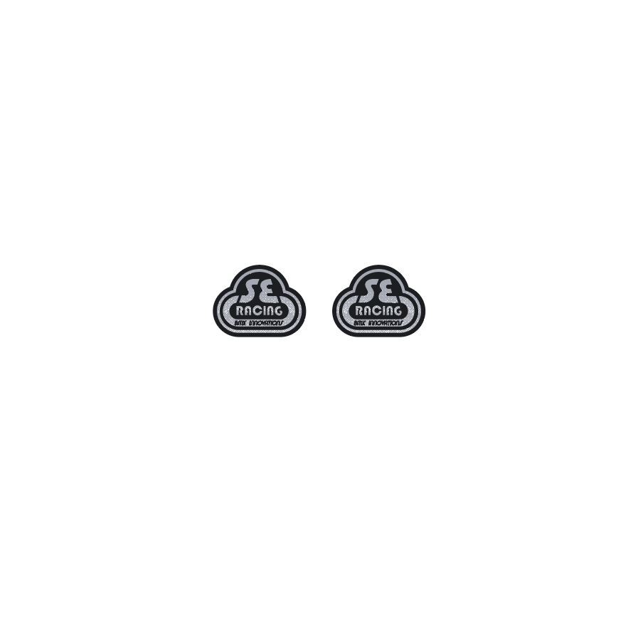 SE Racing seat post / handlebar decal - Drippy Font - Silver/Black