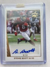 #9/10 (ONLY 10) 2021 LEAF ULTIMATE DRAFT AUTO AUTOGRAPH STEVIE SCOTT III RC