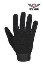 Black Full Finger Mesh Textile Comfort Oriented Gloves Motorcycle Biker Riding