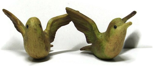Vintage JJ Figurines Garden Birds Ceramic Small Brown 2.75" - Picture 3 of 4