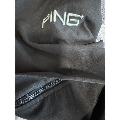 Ping Convertible Sleeve Golf Jacket Black/White Size XL Quarter Zip Removable - Picture 3 of 5