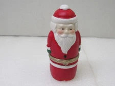 4.25 in K’s Collection Santa Claus Hinged Trinket Jewelry Box Christmas Holidays
