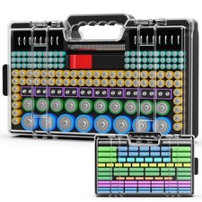Battery Organizer Storage Holder Case with Tester, Ultra-Large 280 Batteries...