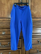 Chico?s  pants 00 Blue Pull On athletic Pull-String ankle 4 Pocket