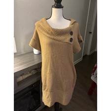 Cato NWOT cable knit sweater dress brown large