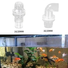 Aquarium Hose Adapter Acrylic Clear Secure Connection Water Pipe Connector