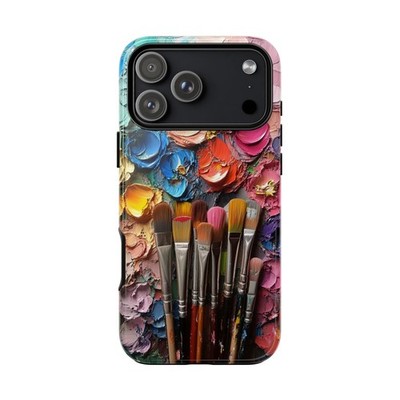 Phone Ink   Pastel Paint Brushes Canvas   Case for iPhone, Galaxy, Pixel