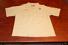 Boy Scouts of America BSA Women's Shirt Tan X-Large 38-40 100 Supplex Nylon