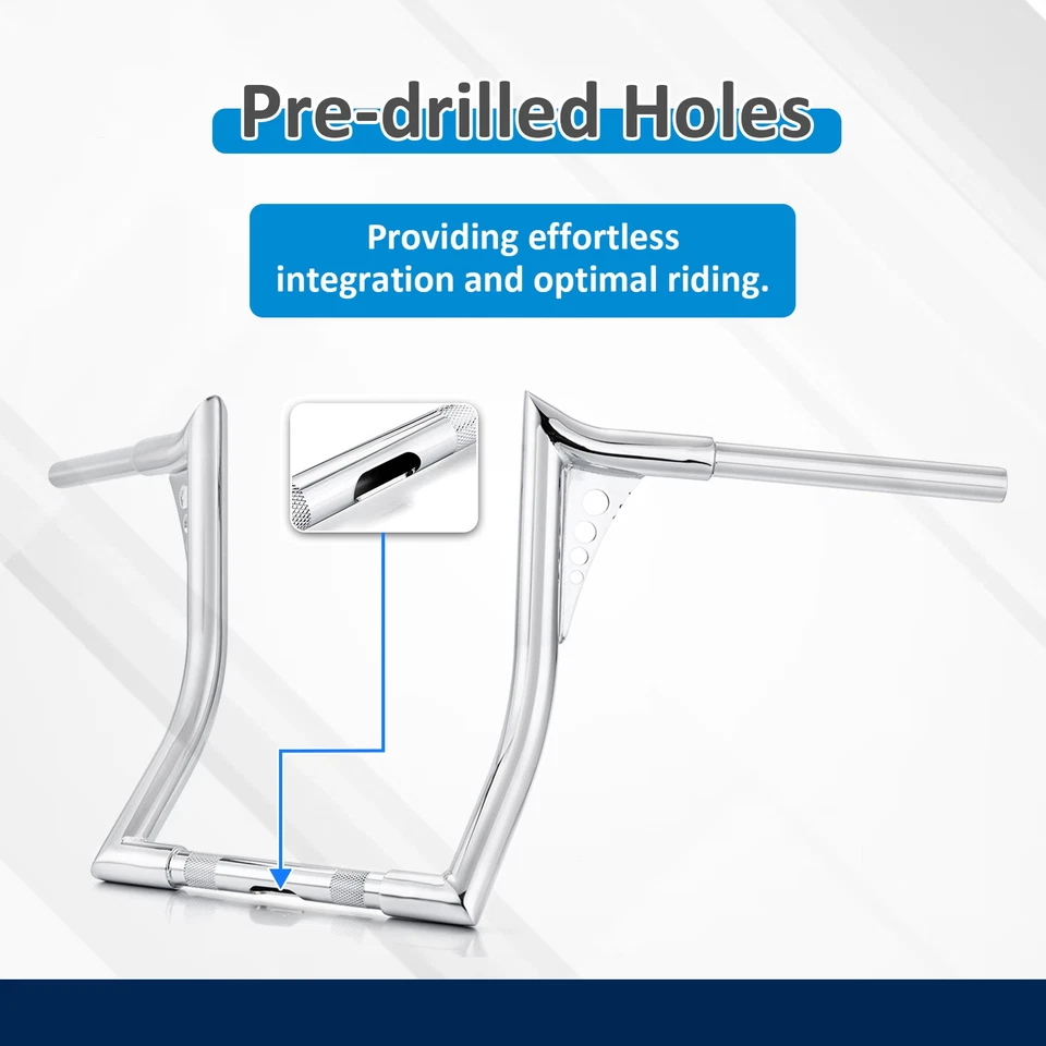 Barra de suspensión APE cromada de 12" - Manillar afilado para Victory Magnum 2015-2017 Foto 3 de 4