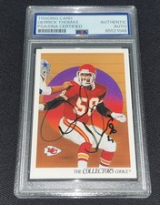 DERRICK THOMAS Signed 1991 Upper Deck Coll. Ch. Card #80 CHIEFS HOF PSA/DNA AUTO