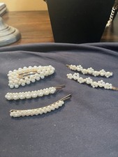 Set A 5 Pearl Like Hair Clips Pins Hair Accessory Perfect For Weddings