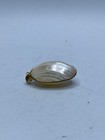 18k Gold Oval Mother of Pearl Shell Pendant 5.8g — photo 3