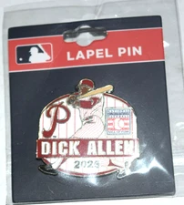 OFFICIAL NTL BASEBALL HALL FAME "Dick Allen - 2025," (1.5" x 1.5") Lapel Pin New