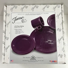 Fiesta Retired "Mulberry" 4 Pc Place Setting...1st Quality...NIB