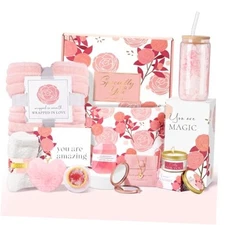 Happy Birthday Gifts for Women, Self Care Gifts Get Well Gifts Unique Pink