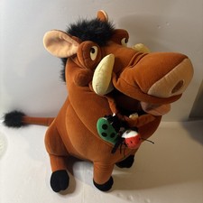 Disney Store Exclusive 16  Pumbaa The Lion King Large Plush With Grub Bugs