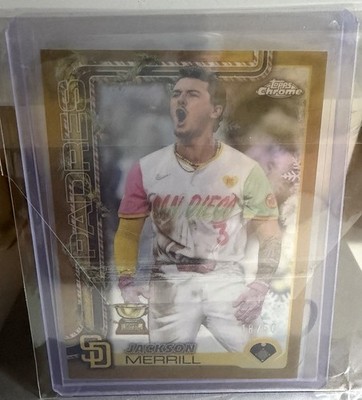 2025 Topps Chrome Holiday - Jackson Merrill #61 Gold Refractor /50