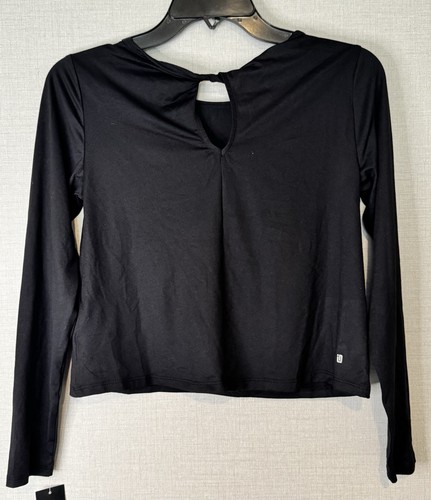 ID Ideology Big Girls Printed Twist Back Longsleeve Black T-Shirt Gr: S - Bild 2 von 2