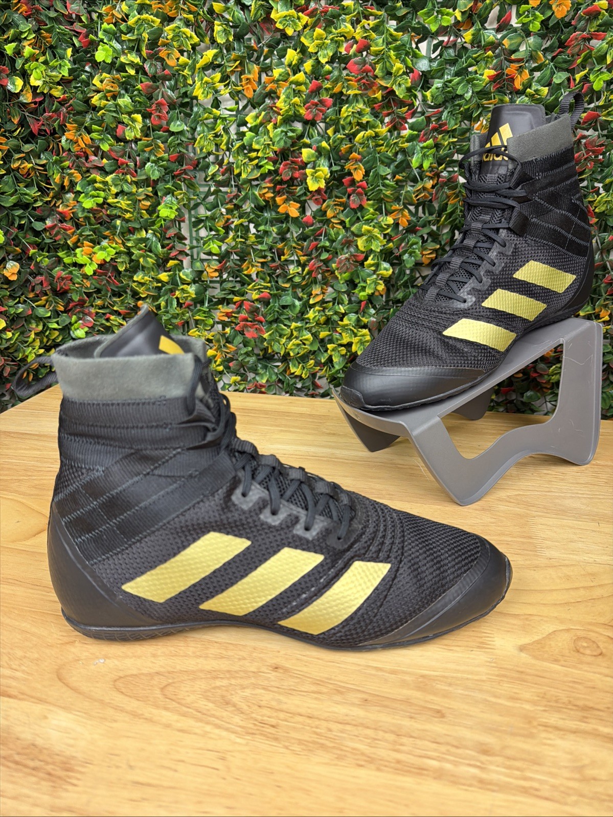 Adidas Speedex 18 Boxing Boots Sparring Boxing Trainers Shoes Black Mens 9 GUC