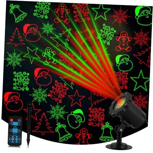 Projector Lights Outdoor, Waterproof Laser Projector Lights with Christmas