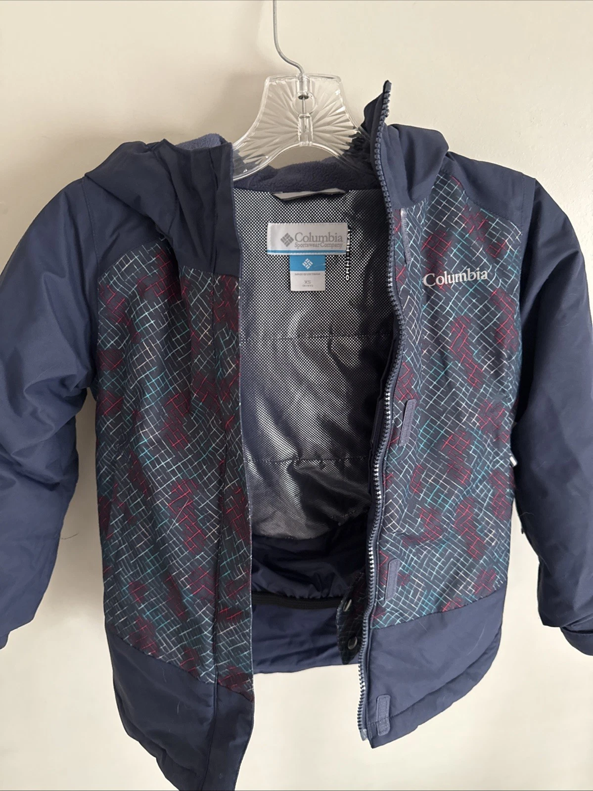 Kids Columbia Winter Coat Omniheat Navy Blue XS 6 Outgrown Style EUC Ski Jacket
