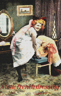 AK   Frau und Spiegel - A little French Dressing