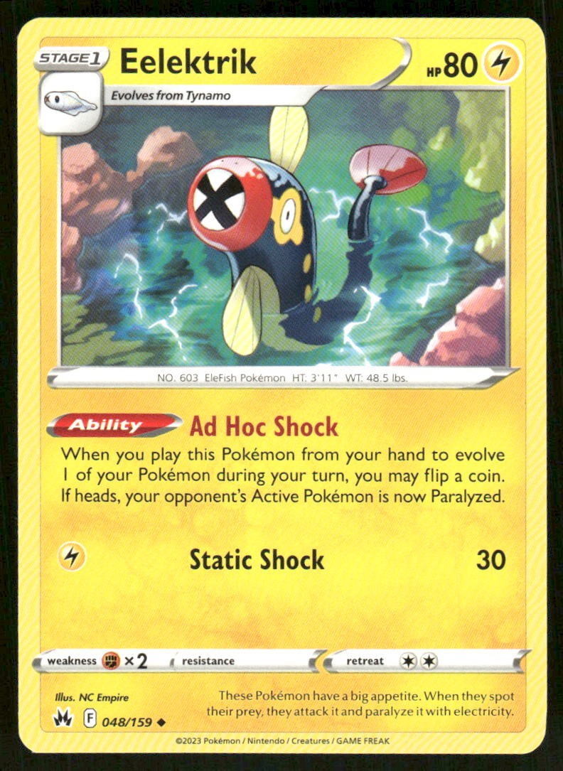 Eelektrik 048/159 - Crown Zenith - Uncommon NM