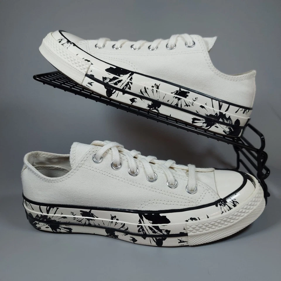 Converse Trainers Womens Size 5.5 Off White Chuck 70 Hybrid Floral Skate Shoes - Image 2 of 4