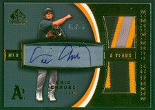2004 SP Game Used Significant Numbers ERIC CHAVEZ Auto Dual 3 Color Patch #/25