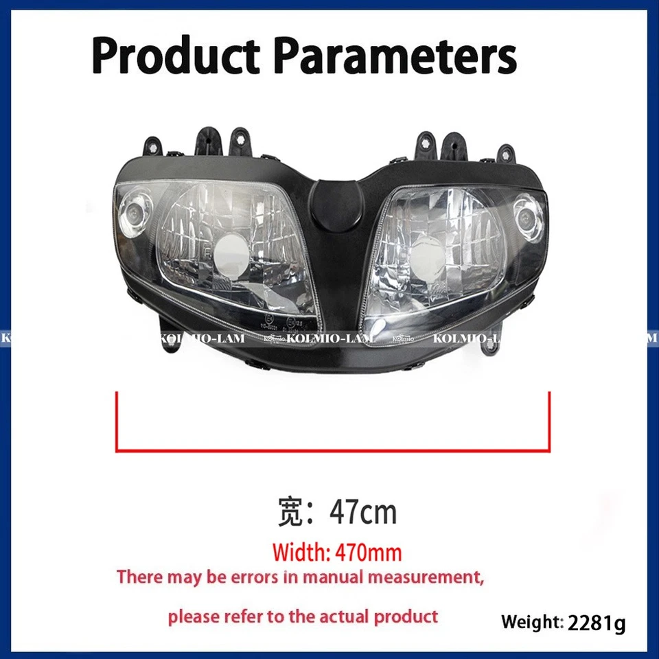 Conjunto de faros de motocicleta aptos para SUZUKI SV650S SV1000S 2003-2011 Foto 2 de 4