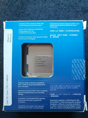 Intel Core i7-6800K, 3.4 GHz, 15MB Cache, LGA2011, SR2PD, 6 Core